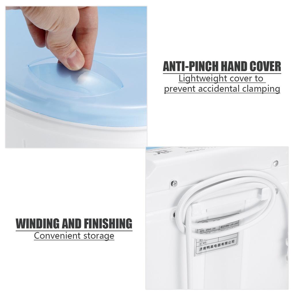 2 кг Портативная стиральная машина для одежды с одним барабаном, мини-стиральная машина, стиральная и отжимная, 250 Вт