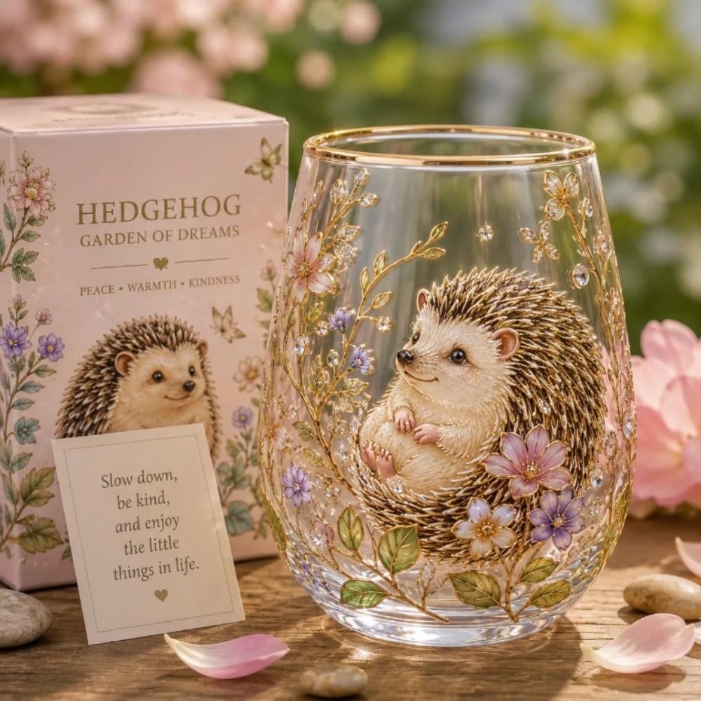 Transparent Hummingbird Joy Tea Cup Gold Rimmed Coffee Cup Creative Garden Glass Tea Cup