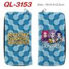 KPop Demon Hunters Long Zip Wallet PU Leather Cartoon Purse for Women Multi Card Holder Pink