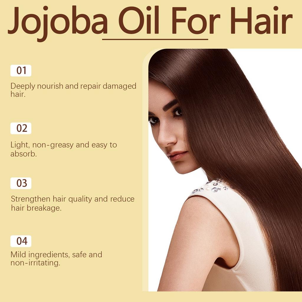 Jojoba Hair Care Oil, Moisturizing And Hair Care Non-greasy Soft Hair Deep Nutrition Nourishing Hair Care100ml