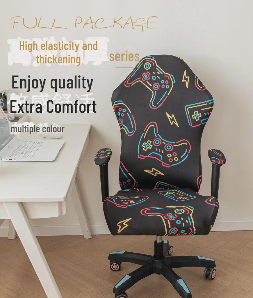 Чехол для игрового кресла Silver Fox Velvet: Пылезащищенный, эластичный, идеально подходит для офисных кресел или кресел интернет-кафе.