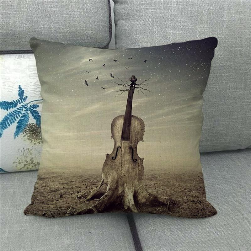 Environmental Protection Advertising Illustrations Digital Printing Short Plush Pillow Covers For Car Sofa Office Cushion Cover