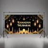 Украшения для Рамадана Баннер Ramadan Mubarak Золотая Луна Фонарь Мечети Фон для Вечеринки Eid Mubarak Исламский Мусульманский Декор для Дома Карим