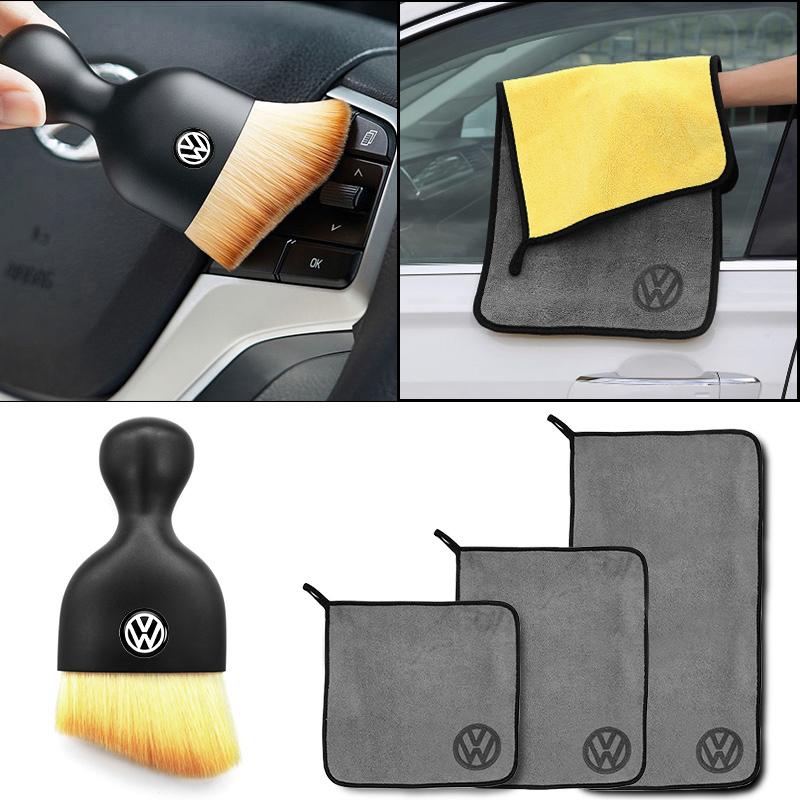 hub cap Car Wash Microfiber Towel Auto Cleaning Tool Soft Brush Drying Rag Cloth For VW Golf Jetta Scirocco Touran Polo Beetle