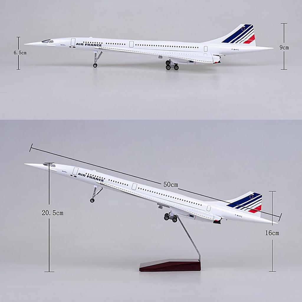 50 СМ 1:Самолет в масштабе 125 Concorde Air France British Airline Air Force One Модель самолета Смоляной фюзеляж Самолет Подарок Дисплей