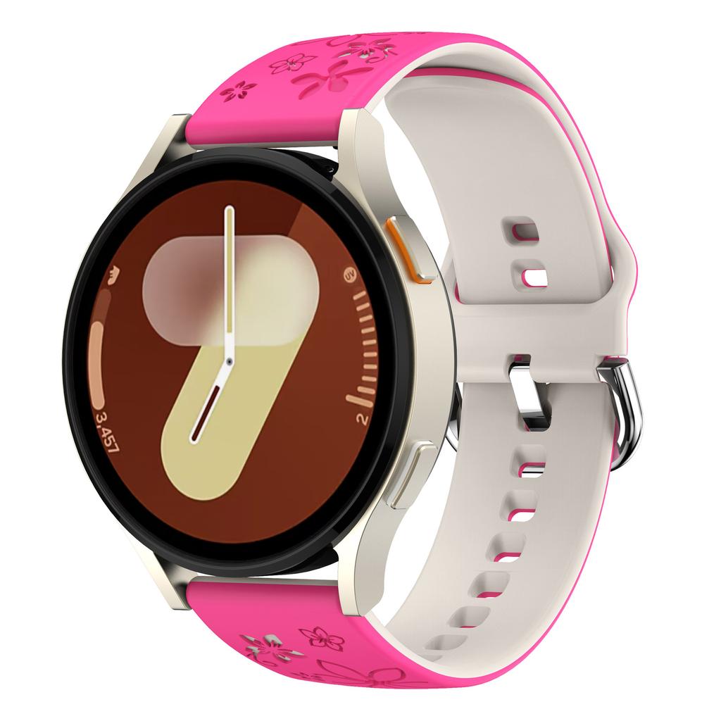 18mm Dual Color Carved Silicone Strap For Huawei Watch GT 6/5/4 41mm/Garmin Venu 3S/2S Replacement Watch Band