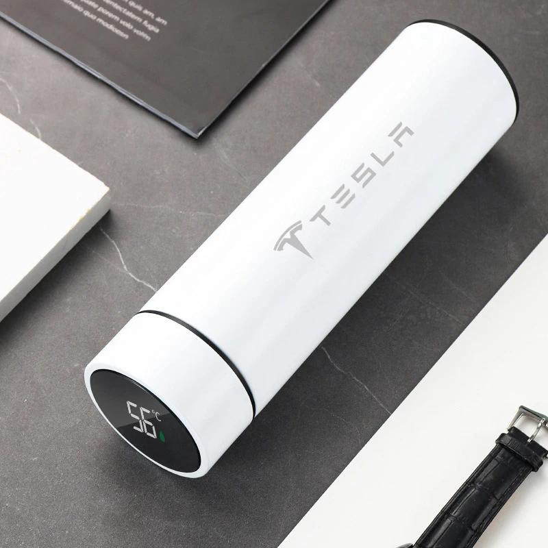 sdlzm3 Car Insulated Cup 500ml Water Cup Coffee Tea Thermos for Tesla Model 3 Highland 2023 Model S Model X Model Y