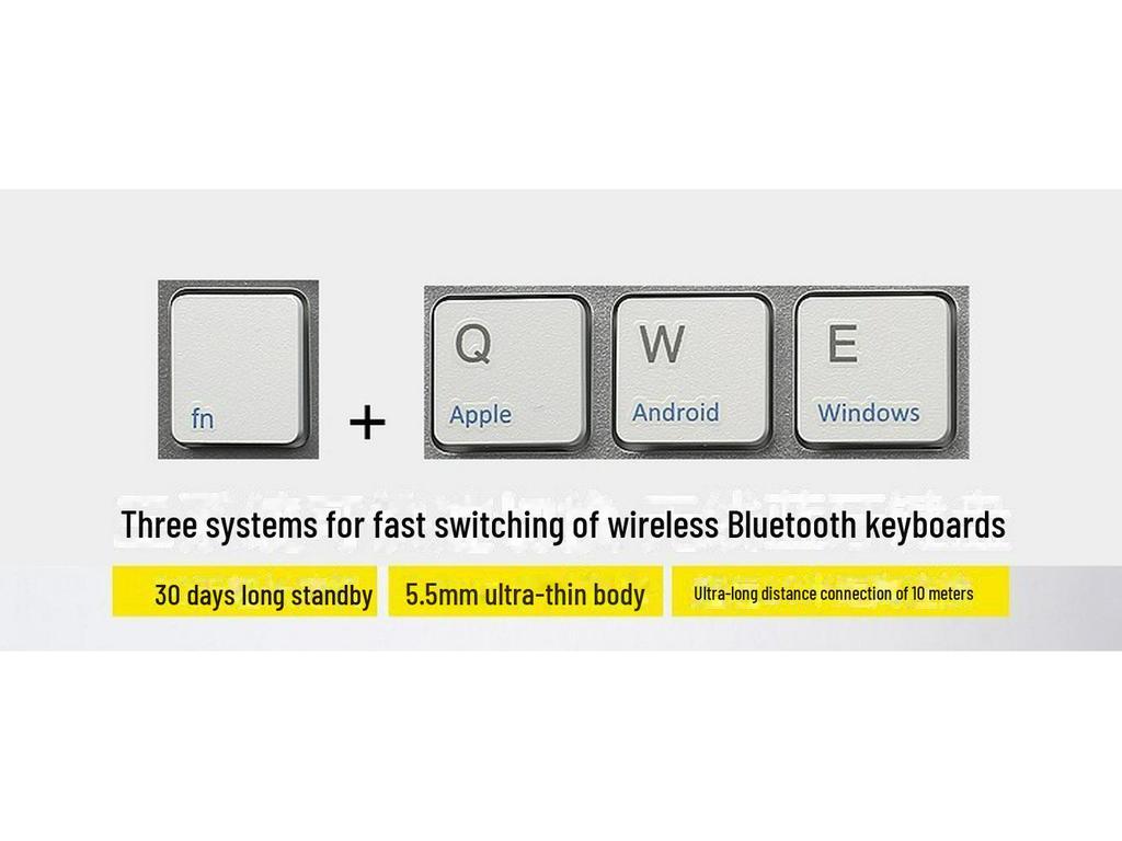 Беспроводная Bluetooth-клавиатура X5: Идеально подходит для Apple iPad, ноутбуков, мобильных телефонов и планшетов — совместимо с Magic Control.