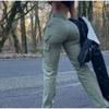 Женская одежда с высокой талией Узкие женские брюки Повседневные брюки Уличная мода Многокарманные брюки-карго Женская уличная одежда