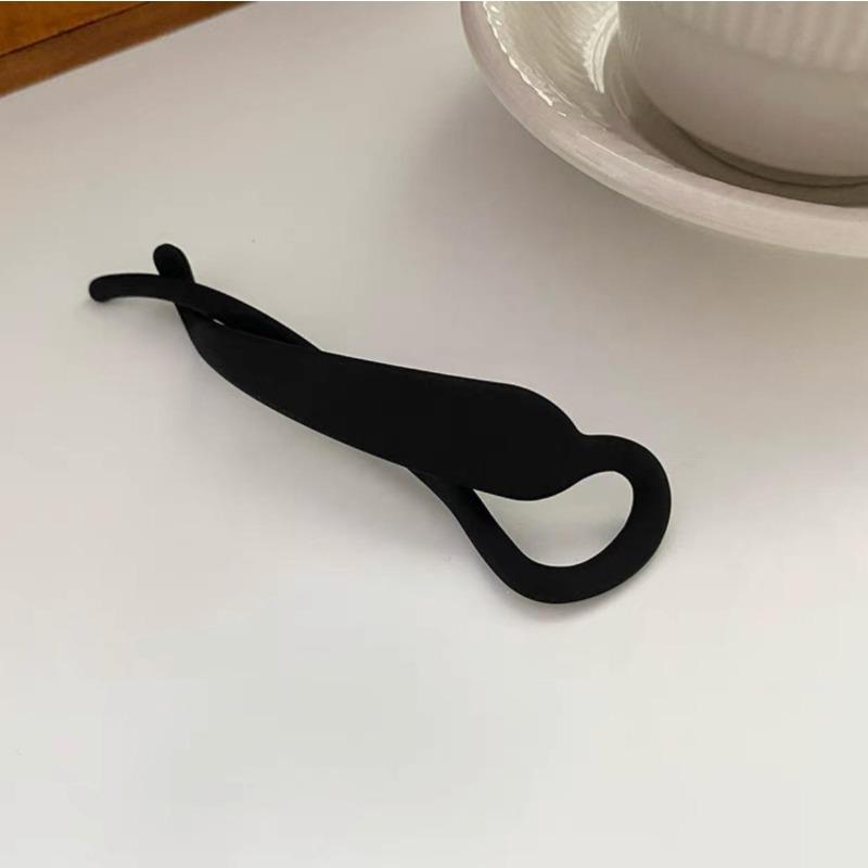 Матовая заколка для хвоста из матового стекла, корейская простая заколка для волос, заколка-банан из смолы и акрила, заколка для волос, повседневный стиль, головной убор