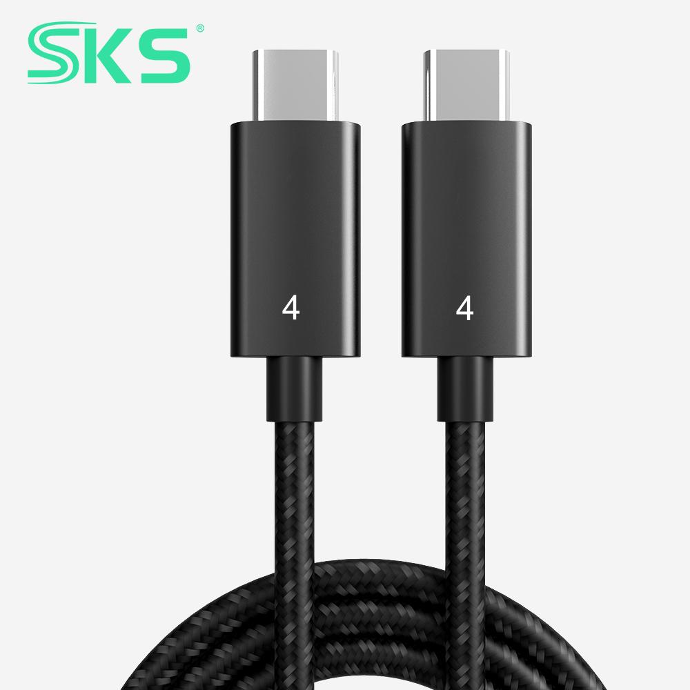 8K 60Hz 40Gbps USB4 Type C Cable 100W PD Fast Charge Nylon Braided USB C Cable for MacBook Pro External SSD Docking Station