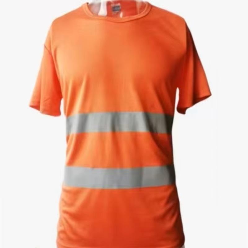 Fluorescent High Visibility Reflective Shirts Safety Polo t-Shirt Construction Shirt Fast Dry Work Wear Night Cycle Biking