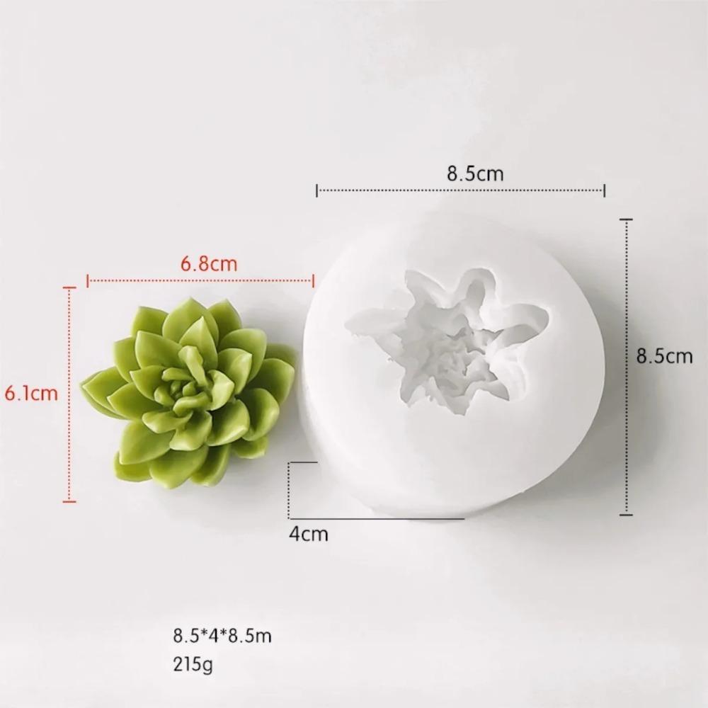 3D Fleshy Succulent Series Candle Silicone Mold DIY Flower Plaster Soap Mold Valentine's Day Gift Handmade Candle Making