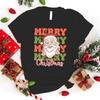 Merry Christmas Printing T-Shirt Fashion Unisex Short Sleeve Cool Hip Hop Top Tee