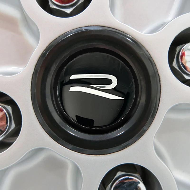2026 Горячие Для VOLKSWAGEN VW Автомобиля R Значок Колпачок Центральной Ступицы Колеса Наклейка Аксессуары Для Volkswagen VW R-line GTI Polo Golf Touareg