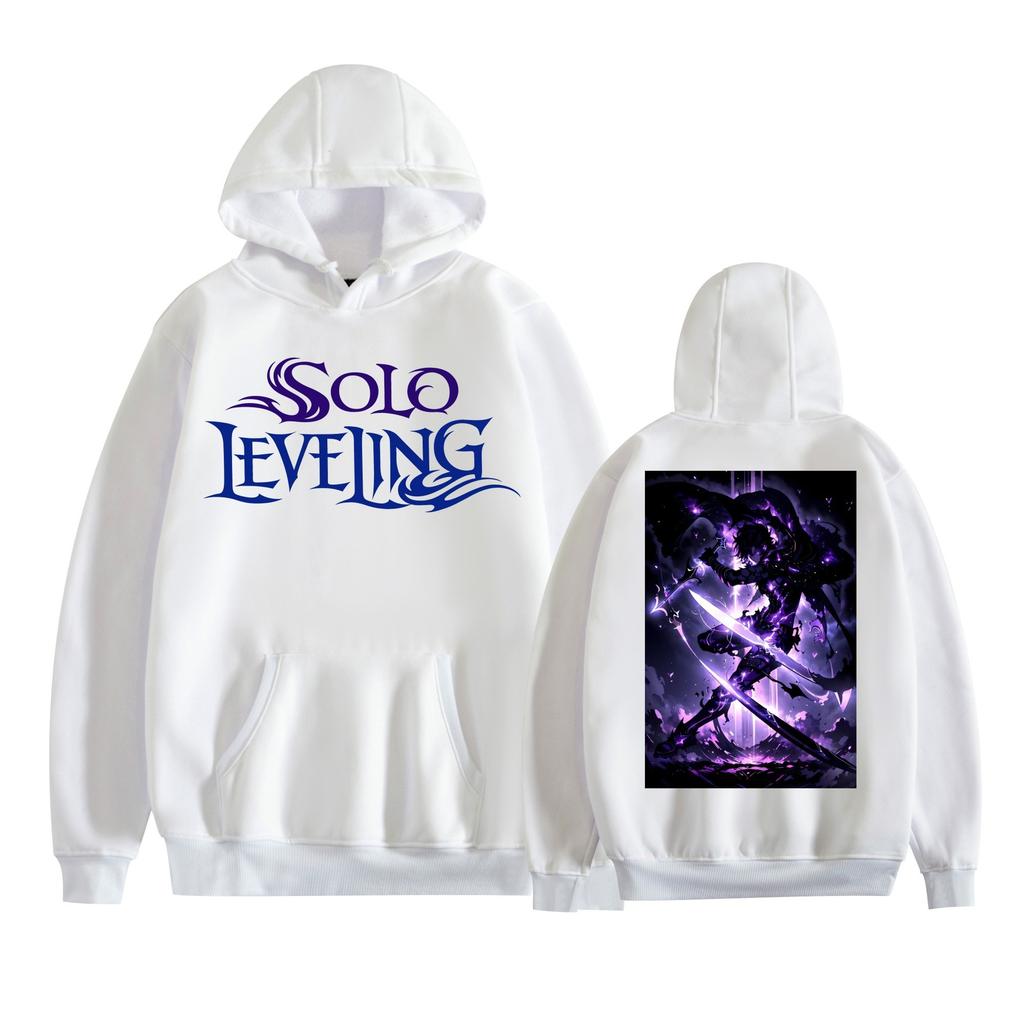 Hot Anime Solo Leveling Sung Jin-Woo Printed Hooded Men Women Prevalent Hoodies Casual Loose Pullover Harajuku Male Sweatshirt