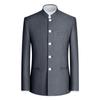 Men's Slim Fit Chinese Stand-Up Collar Zhongshan Suit - Groom Tuxedo, Four Seasons Style
