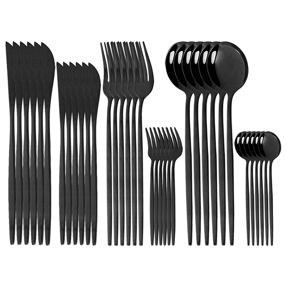 36 шт., набор столовой посуды из нержавеющей стали мятного золота, десертный нож, вилка для торта, кофейная ложка, набор столовых приборов, кухонная посуда, набор столового серебра