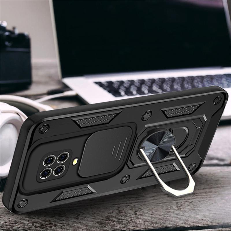 Для Xiaomi Redmi Note 9 Pro чехол для слайд-камеры с магнитным держателем и кольцом противоударный защитный чехол для телефона Redmi Note 9S 9 S задняя крышка