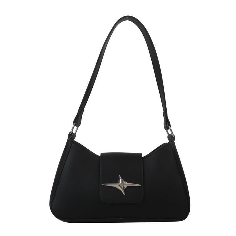 Trendy Black Pu Crossbody Bag For Women Fashionable Everyday Use Simple Design
