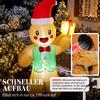 Inflatable Christmas gingerbread man with gift box, 2.5 m