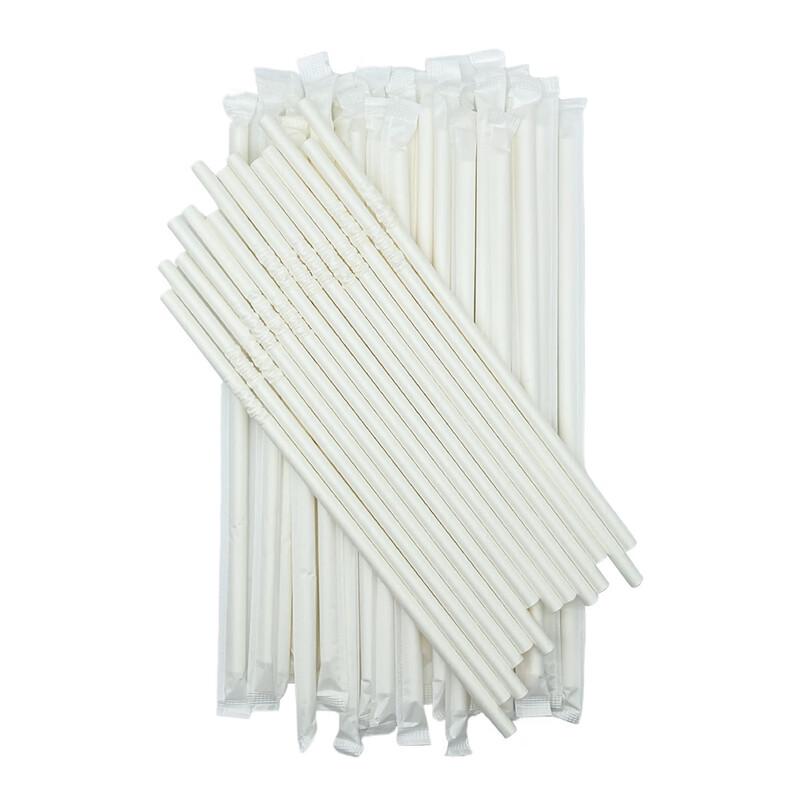 White Paper Bent Drinking Straws