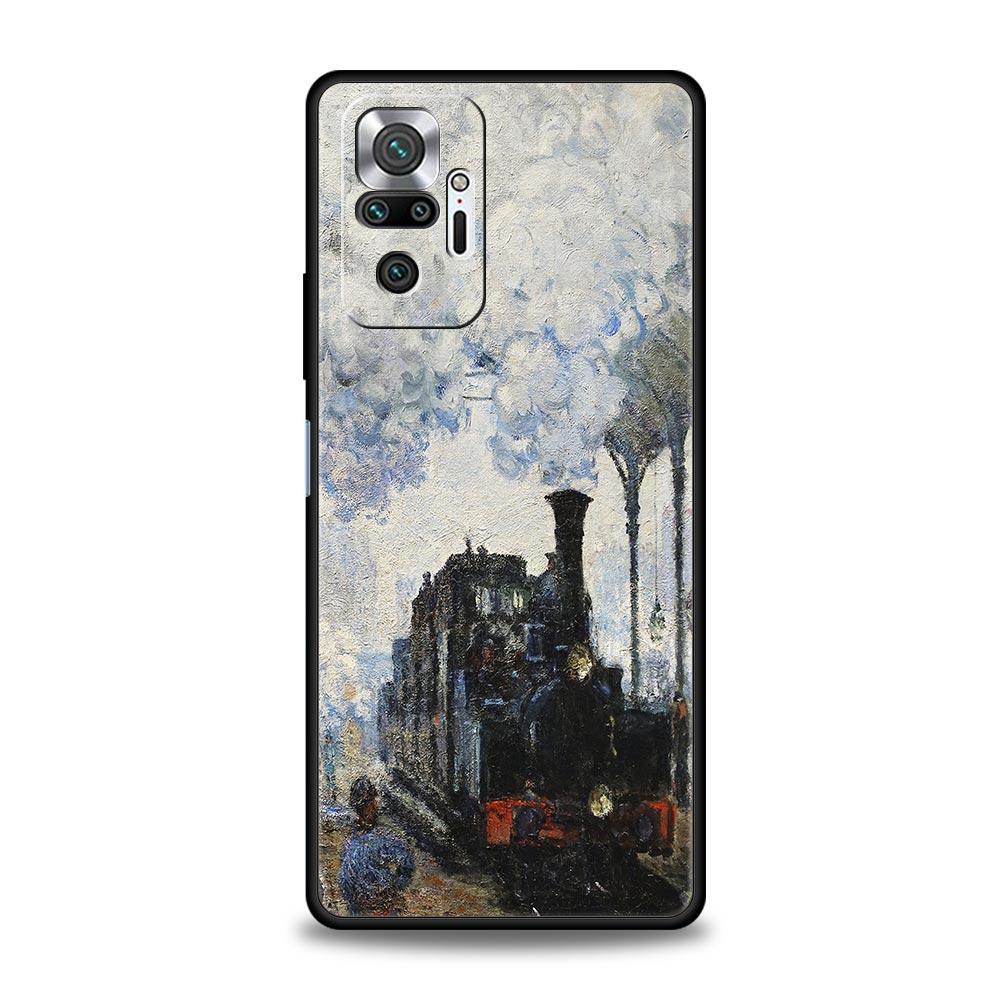 Чехол для телефона с картиной Клода Моне в стиле импрессионизма Для Xiaomi Redmi Note 14 13 5G 10 11 12 Pro Plus 4G 14C 13C 12C 10C Черный Чехол