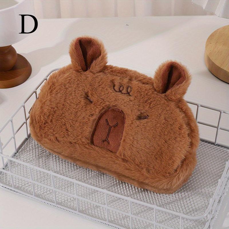 Плюшевая сумка для ручек, симпатичная мультяшная сумка для хранения канцелярских принадлежностей, большая вместительная коробка для канцелярских принадлежностей