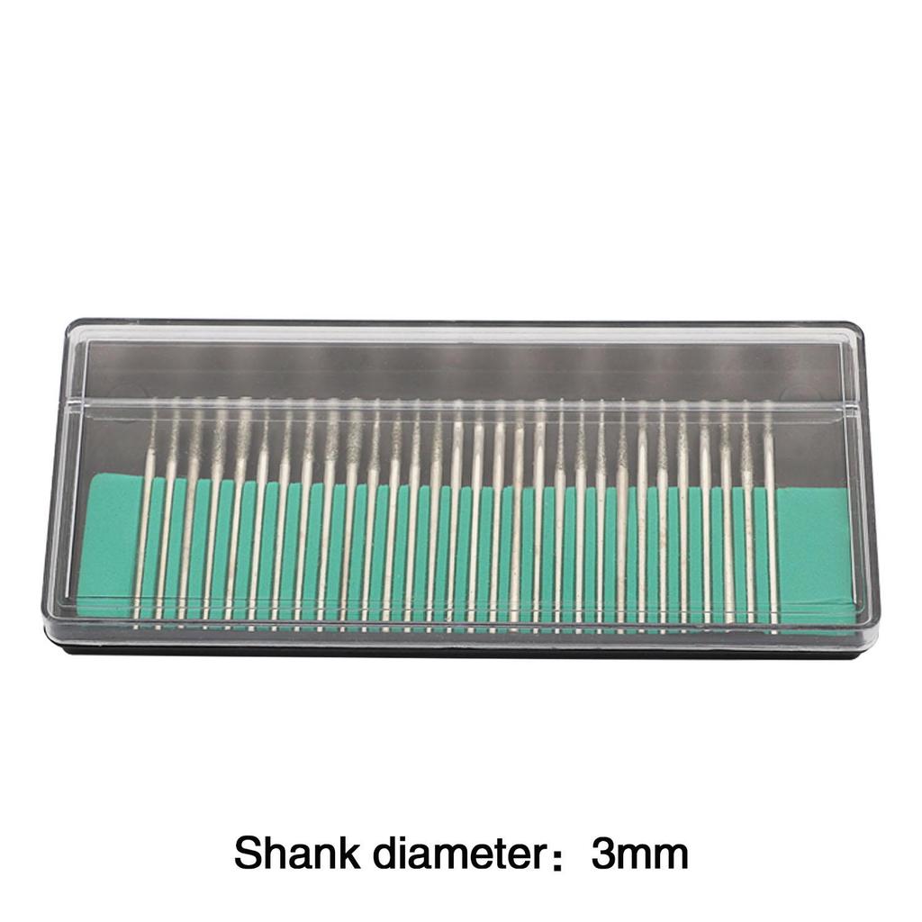 Набор алмазных фрез с хвостовиком 1/8 дюйма, набор сверл для вращающегося инструмента для шлифования металла, стекла, драгоценных камней