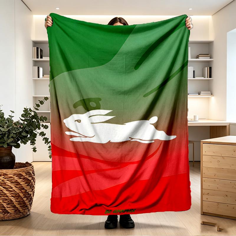 South Sydney Rabbitohs Print Blanket - Soft & Comfortable, for Bedroom, Travel, Sofa, Home Decoration - Birthday Christmas Gift for Friend
