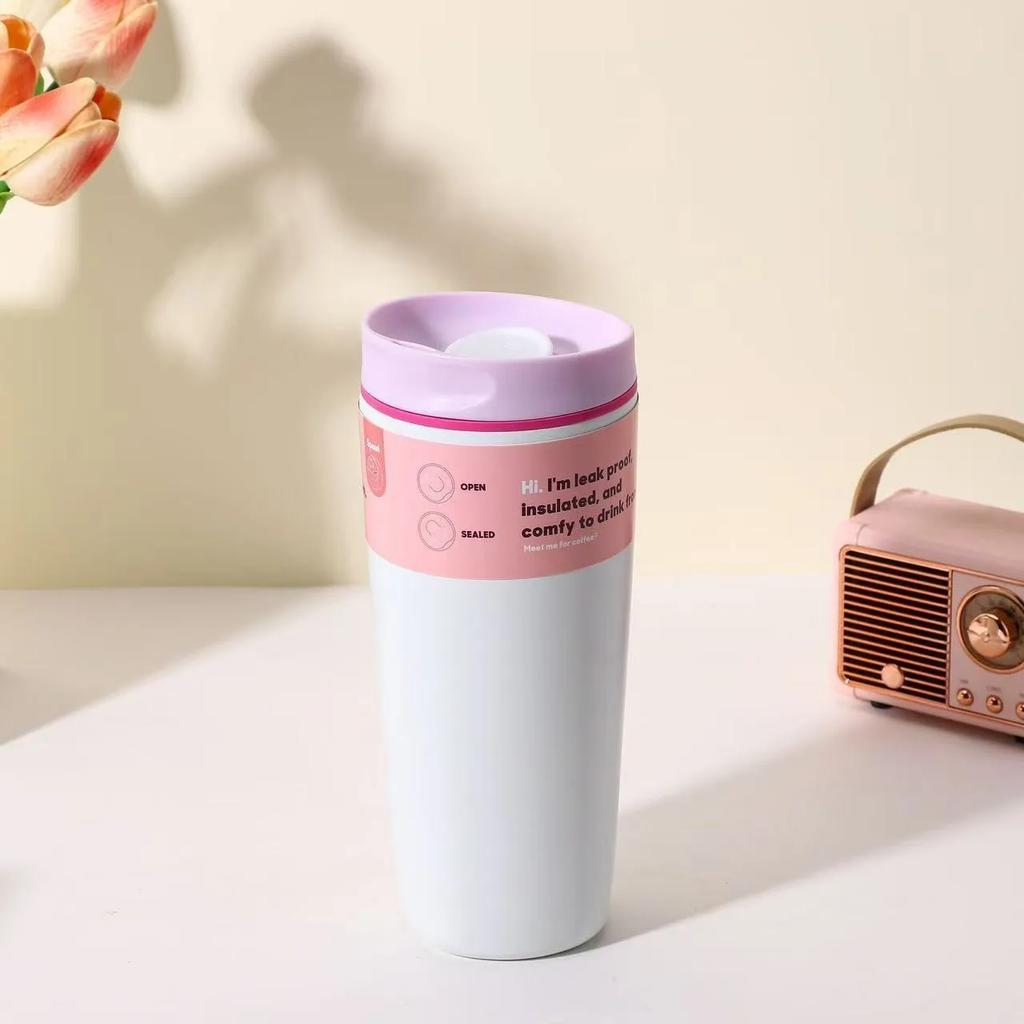 20 Oz Stainless Steel Insulated Tritan BPA Free Portable Water Bottle with Spill Proof Lid To Keep Coffee Hot or Cold