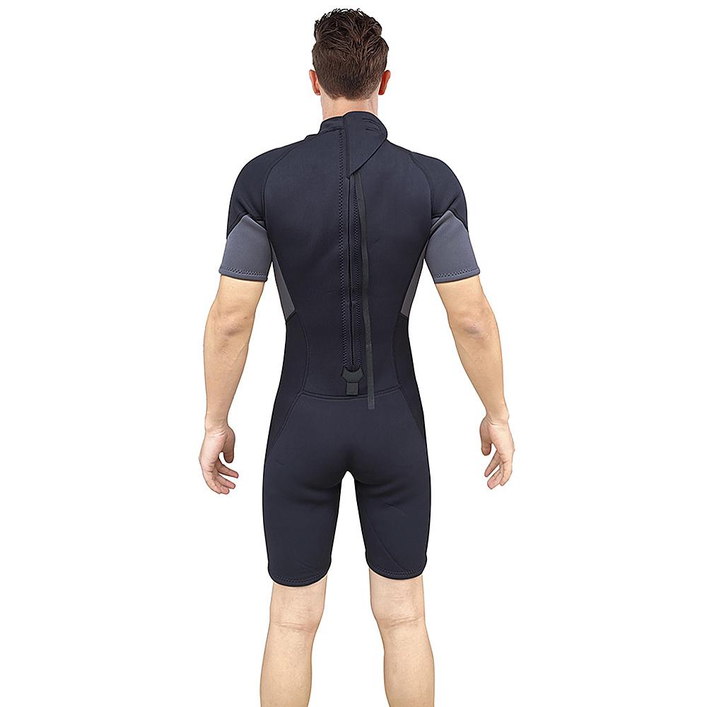 Мужской короткий гидрокостюм 3 мм из неопрена для всего тела, гидрокостюм с молнией сзади, гидрокостюм для дайвинга, подводного плавания