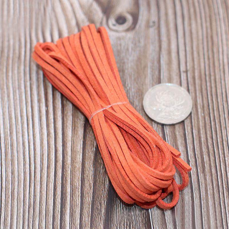 5M Длинный Кожаный Шнурок Плоский Искусственный Замшевый Шнур Нить DIY Браслет Фурнитура Веревка Шнур Изготовление Ювелирных Изделий Толщина 3мм Принадлежности