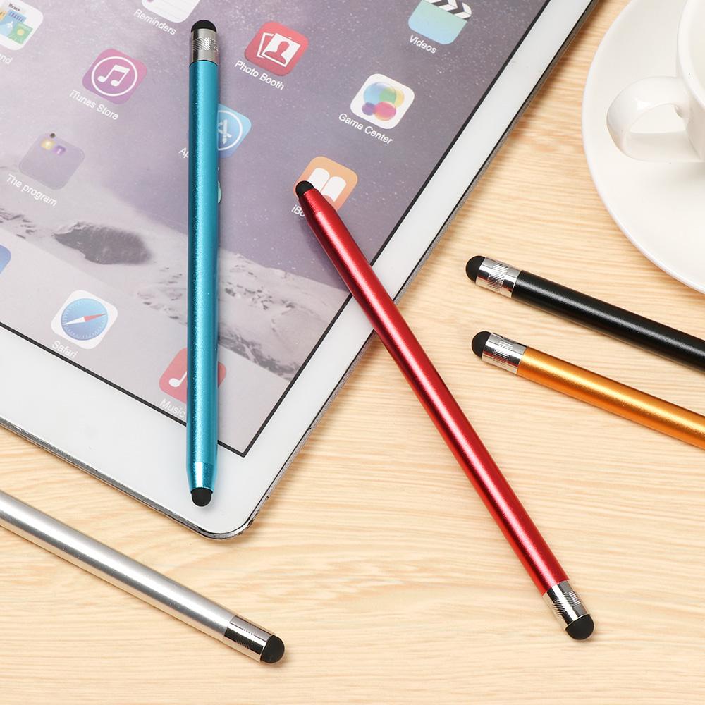 Планшет Телефон Универсальная Чувствительная Ручка для Сенсорного Экрана Емкостный Стилус Ручка для Рисования Двойные Силиконовые Наконечники