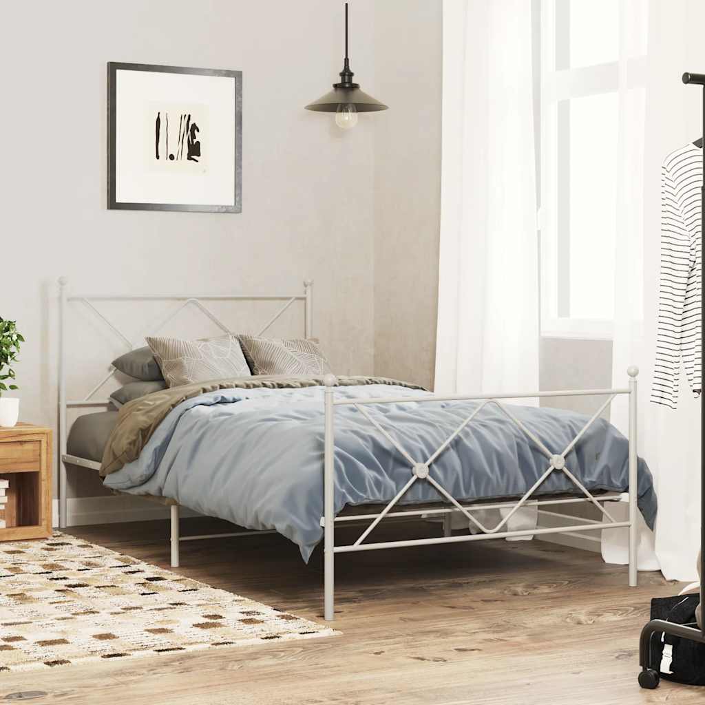 Replacement Headboard Metal White 107 cm