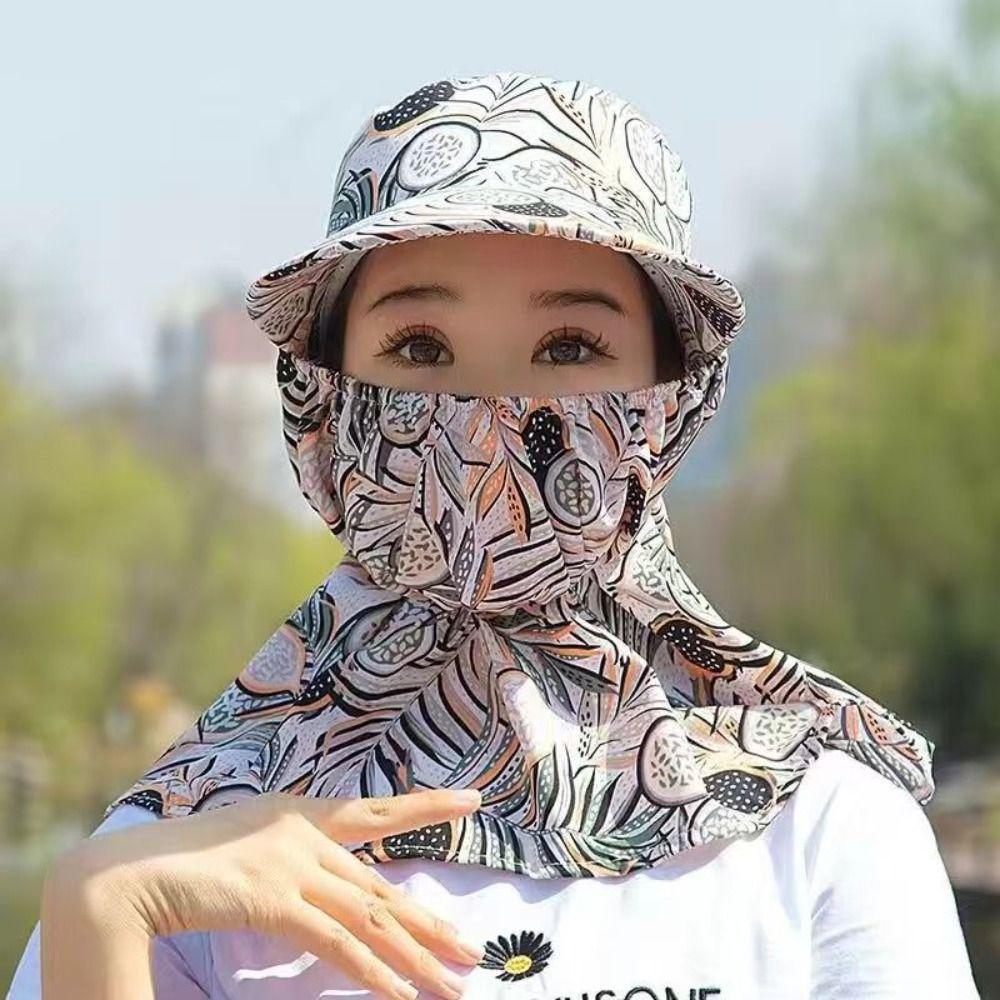 Anti-UV Tea Picking Cap Wide Brim Sunscreen Hat Casual Women's Ponytail Hat Outdoor