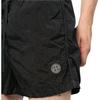STONE ISLAND Нейлоновые металлизированные пляжные шорты черные мужские 1015B0643-A0029
