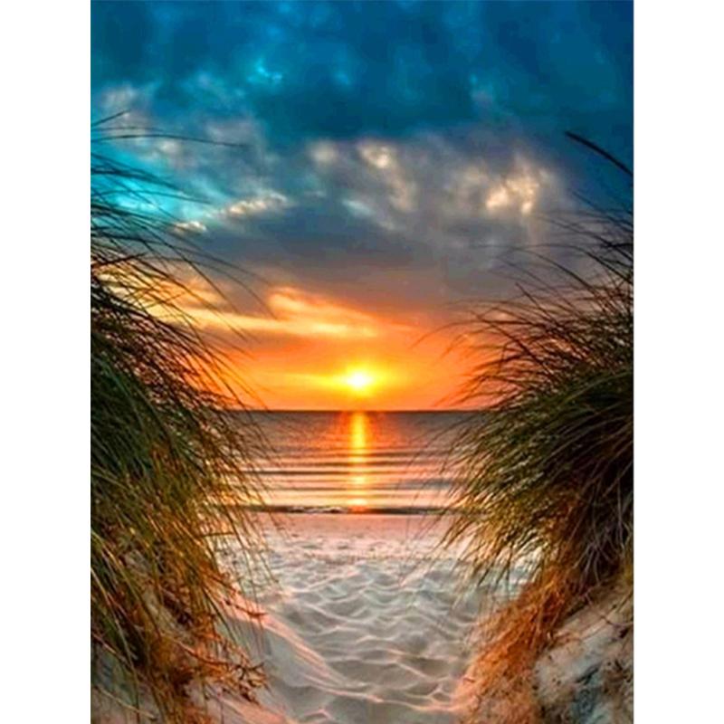 Полная дрель квадратная алмазная живопись Мост 5D DIY Алмазная вышивка Закат Мозаика Искусство Пейзаж Украшение дома