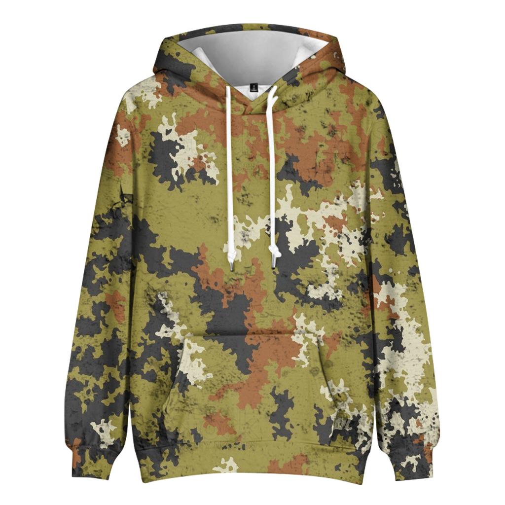Men's Loose Printed Hooded Sweatshirt Men's Casual Fashion Sports Sweatshirt