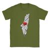 Men's T-Shirts Palestine Map Keffiyeh and Poppy Awesome Cotton Tees Short Sleeve  T Shirts O Neck Clothing New Arrival