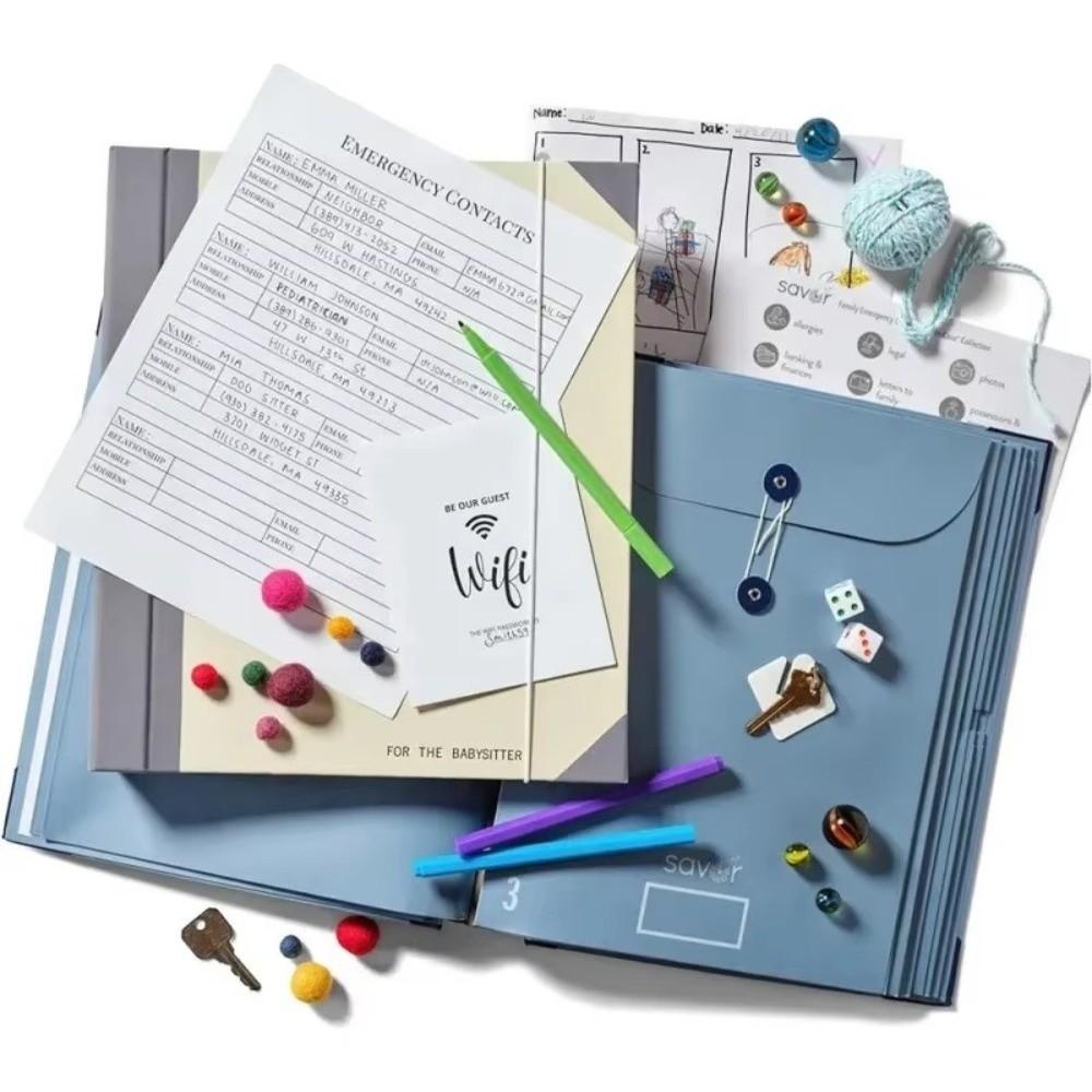 Папка-конверт из манилы с несколькими карманами, портативные папки-гармошки для хранения, органайзер для файлов