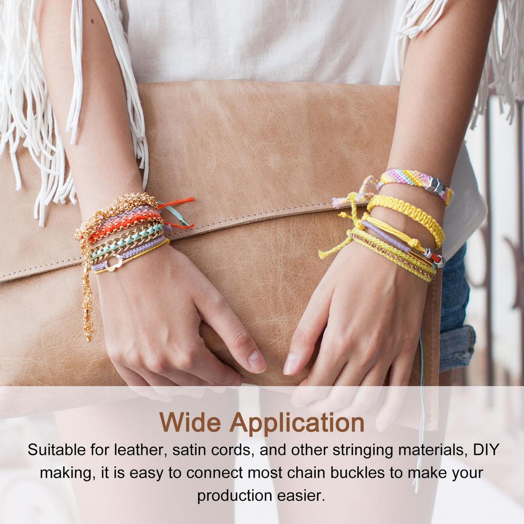 Leather Cord End 6pcs 8mm Hole Leather Cord End Cap Closure Leather Cord DIY Supplies Craft Black [uxcell] Clasp, Clasp, Buckle, Making,