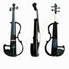 Jopsavm Full-Size Violin Set, Solid Wood Electric Silent Violin with Chin Rest, Ebony Accessories, Hard Case, Spare Strings, Audio Cable, Rosin, and B