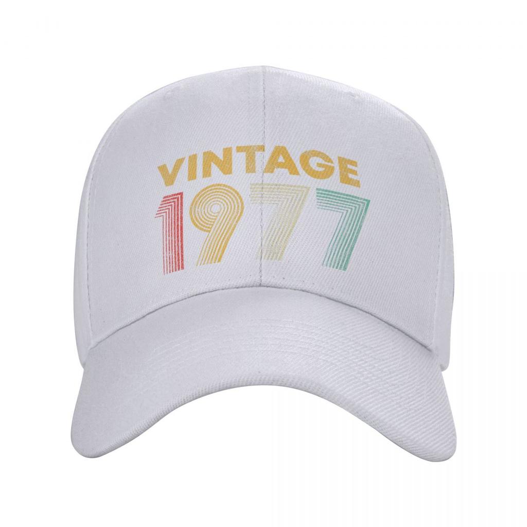 Винтажная бейсболка 1977 года, женская регулируемая бейсболка унисекс, 1977 года рождения, подарки на 45-й день рождения, шляпа для папы, уличная одежда, летние шляпы Snapback