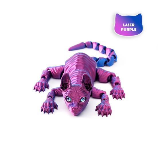 3D-печатная фигурка лысой кошки с подвижными суставами, фигурка кошки-сфинкса, шарнирная модель животного, игрушка для домашнего офиса, книжной полки, украшения для рабочего стола, орнамент