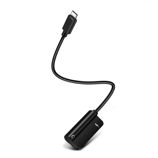 Кабель-адаптер-конвертер 2 в 1 Аудио 3,5 мм для наушников Type-C на разъем для зарядки