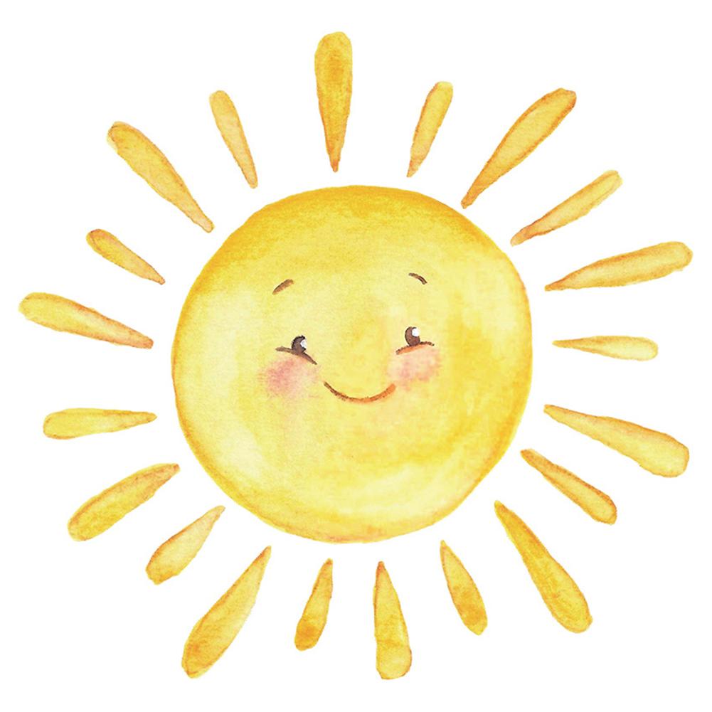 Children's Bedroom Cartoon Sun Wall Stickers Decorative Wall Stickers Convenient Removal Heat Removal PVC Material For Porches