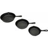 Set of 3 Cast Iron Pans