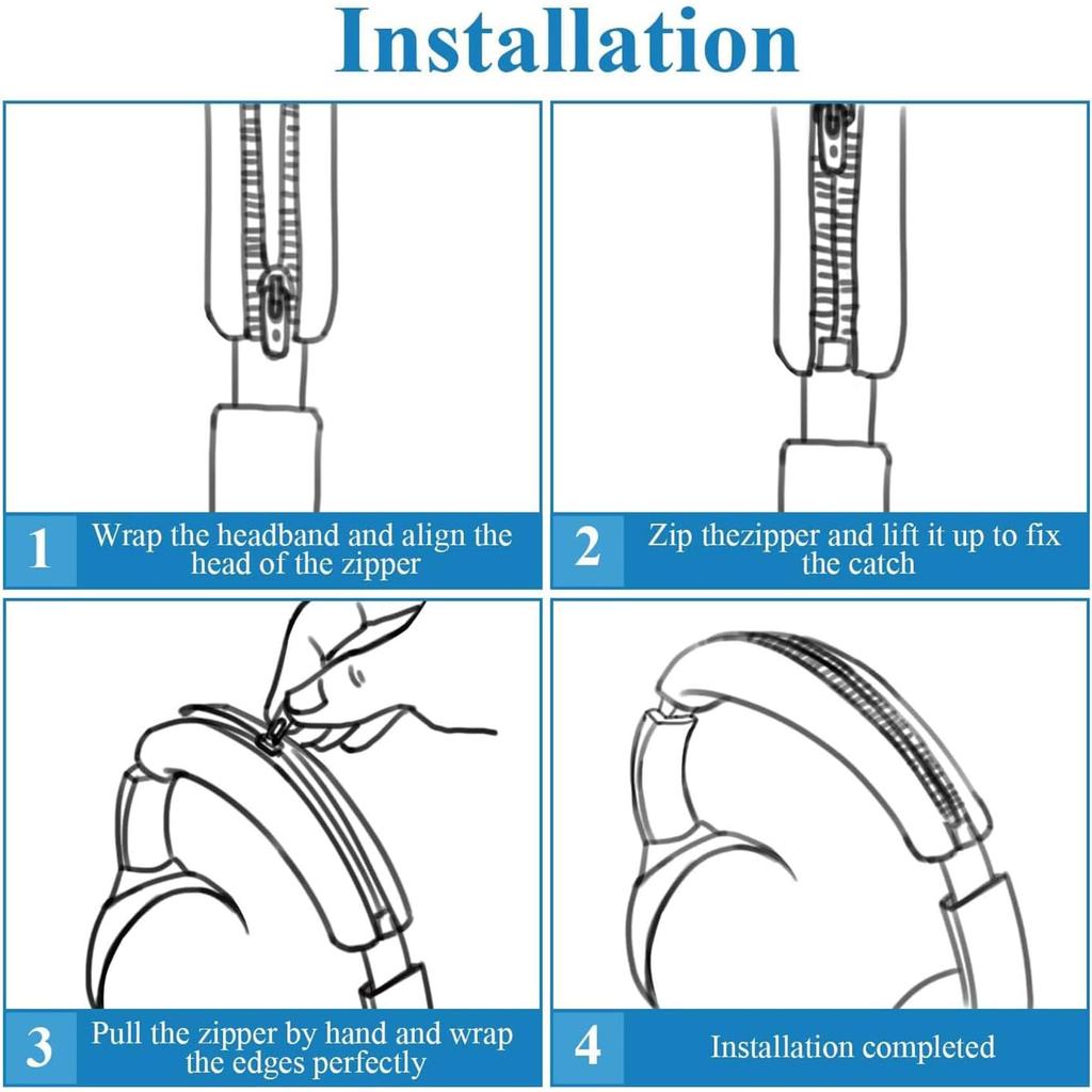 Adhiper Headband Cover for Sony Washable Silincone Headband Protector Cover Compatible with Sony Headphones WH-1000XM5 WH-1000XM5 (Off White)