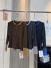 Осенняя облегающая футболка-henley с длинным рукавом, color-block, имитация двух предметов, для женщин